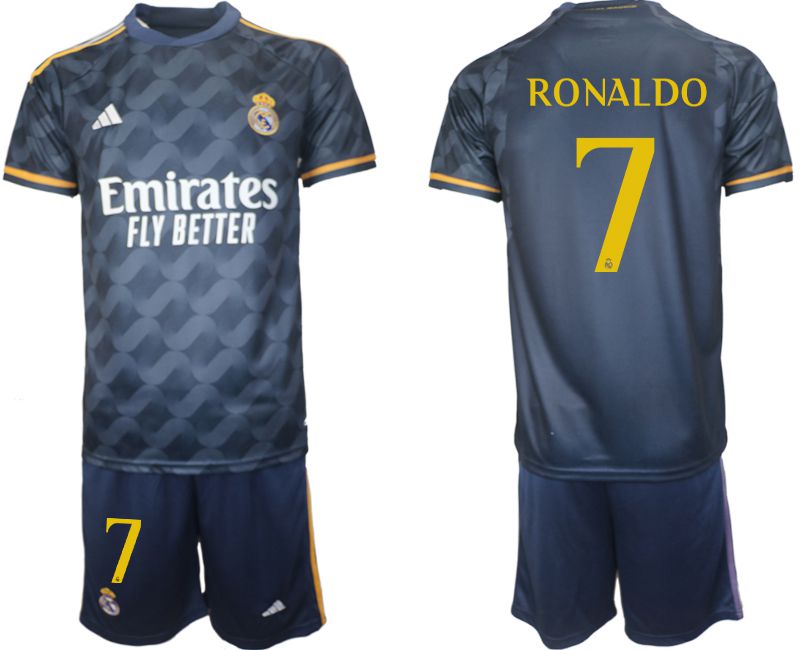 Men 2023-2024 Club Real Madrid away blue #7 Soccer Jersey